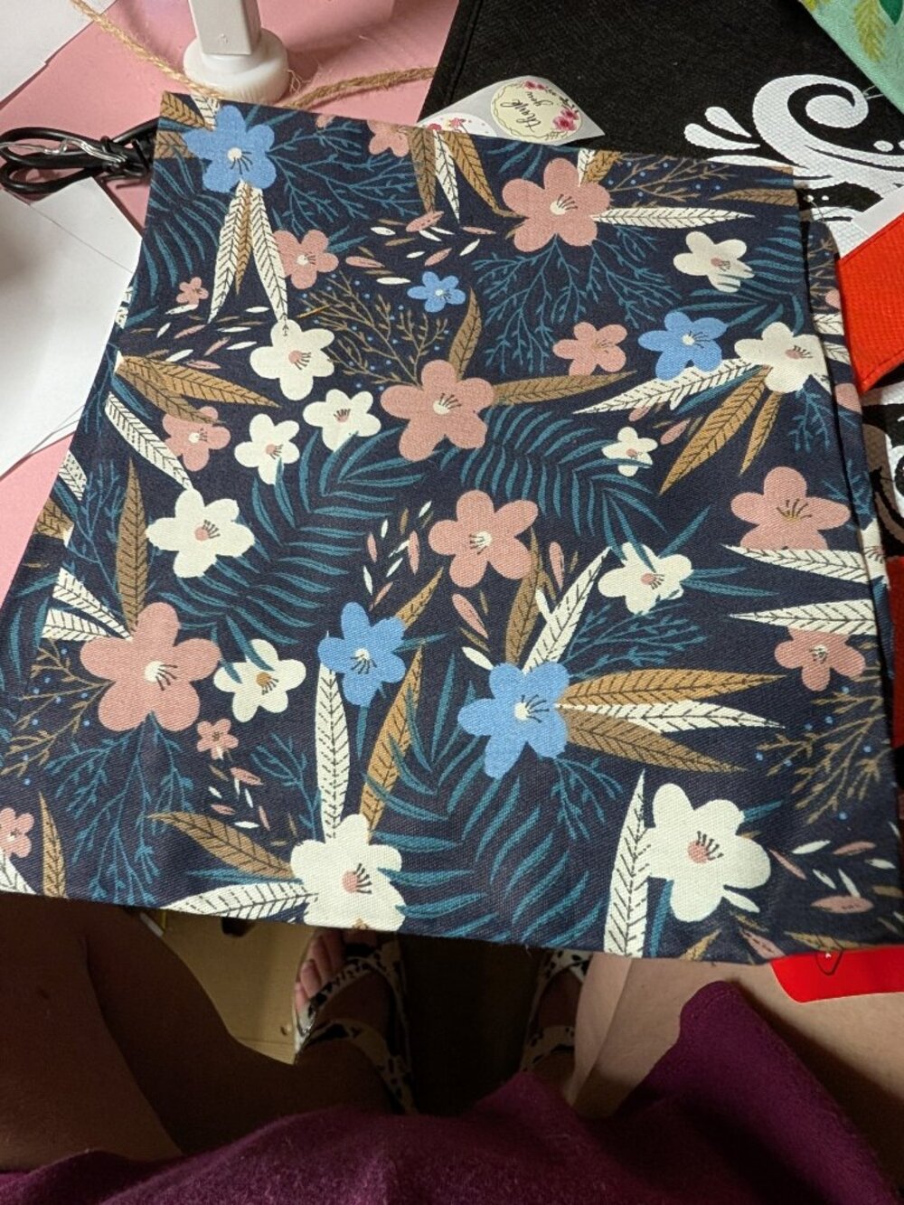 Floral Pattern Fabric Square Fat Quarter - 25% Off When You Bundle 5+ Items!
